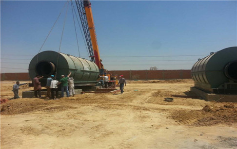 2 sets 10tons pyrolysis plants Installation Site in Egypt