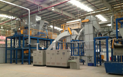 Waste electric appliance recycling plant 