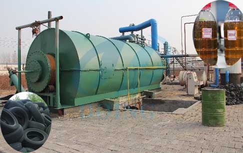 Oil extraction machine from used tyre 