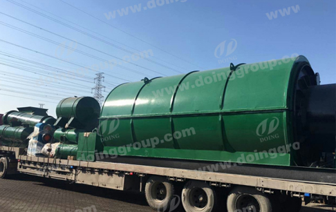 Newest waste tyre recycling pyroysis plant delivery to Nigeria