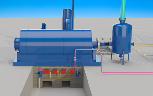 How did you extract oil from used tire?