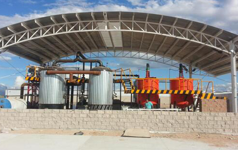 Pyrolysis plastic to oil refining process plant 