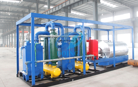 Pyrolysis system for waste tyre/plastic