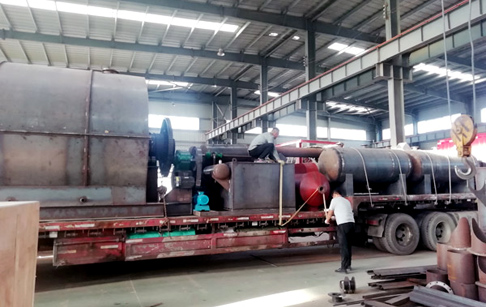 One set 10T/D tyre pyrolysis plant delivered to Hebei Province, China