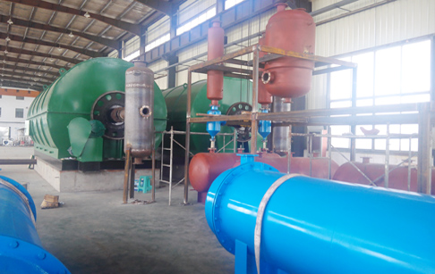 2 sets 12T/D waste tyre recycling pyrolysis plant successfully installed in Jiangsu, China