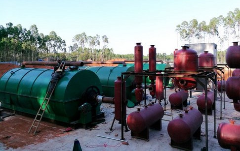 3 sets used tyre pyrolysis plants successfully installed in Guangdong, China