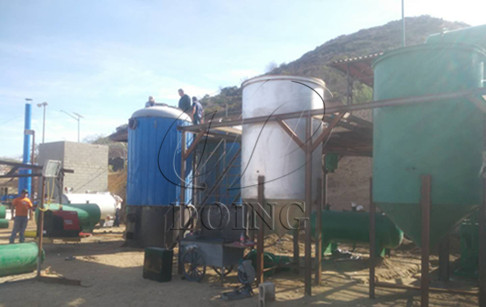 10 tons waste oil to diesel distillation plant successfully installed and run in Tijuana, Mexico