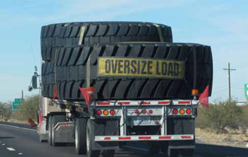 Oversized engineering tires being pretreated before pyrolysis process in Chile