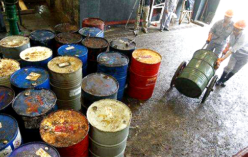 What can old engine oil be used for?