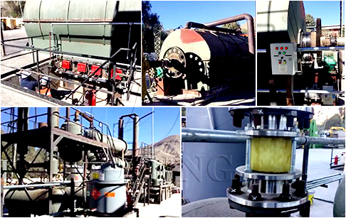 10T/D waste tyre pyrolysis plant and tyre oil distillation plant running video in Chile