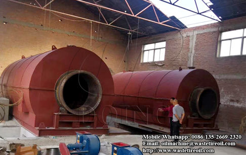 How big is a pyrolysis machine and what should be prepared to set up a tyre to oil project?