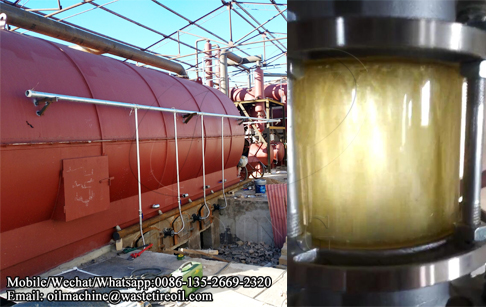20TPD waste tire pyrolysis machine producing oil well in Inner Mongolia, China