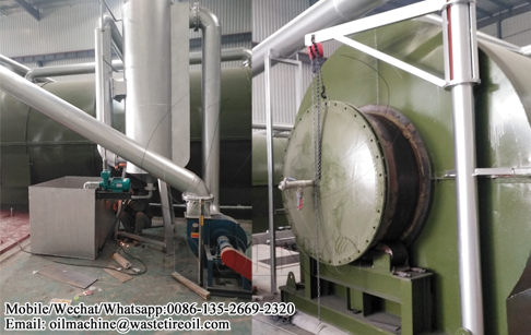 Two sets of waste tyre pyrolysis plant project site in Anhui, China