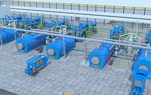 How much does a tyre processing pyrolysis plant cost?