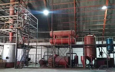 12TPD waste tire to oil pyrolysis plant and 10TPD used oil refinery plant project in Mexico