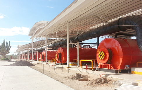How much can you earn after disposing 1t waste tires by pyrolysis plant?