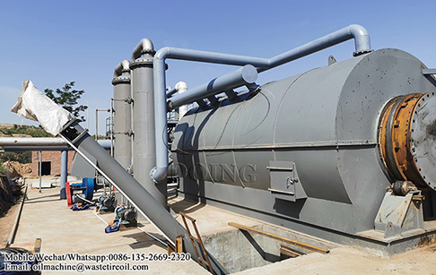 12TPD waste tire pyrolysis plant project in Shanxi, China