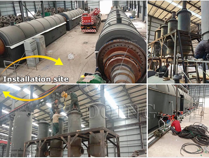 continuous waste tire pyrolysis plant