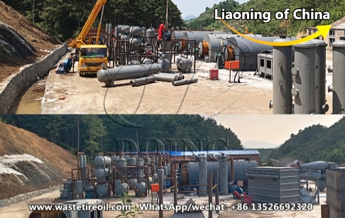 4 sets of 12TPD waste tire pyrolysis plant successfully put into operation in Liaoning, China