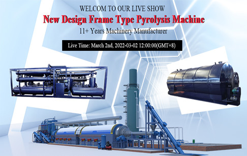 DOING Live show-new frame type used tire/plastic pyrolysis plant