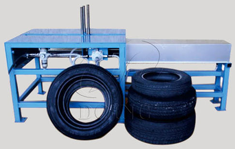Tire doubling and tripling machine for packing and unpacking tires running video