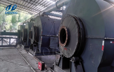 4 sets of 15TPD semi-continuous tire pyrolysis plants in Fujian Province, China