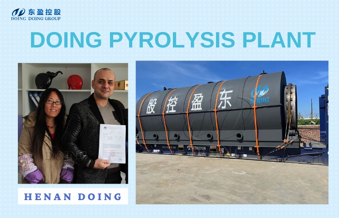 waste tire recycling pyrolysis machine in Romania