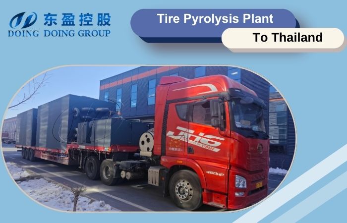 Delivery picture of tire pyrolysis plant to Thailand