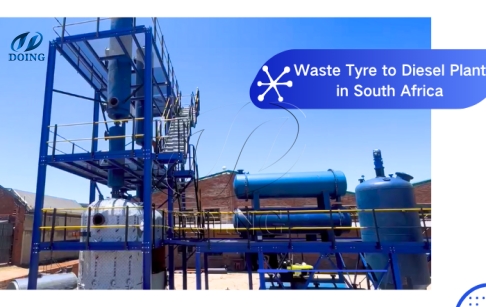 Installation Site of waste tire pyrolysis distillation plant in South Africa