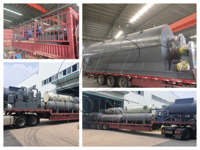 Delivery pictures of waste tire pyrolysis machine