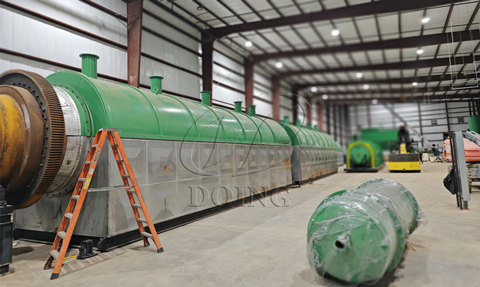 continuous rubber tire pyrolysis plant in USA