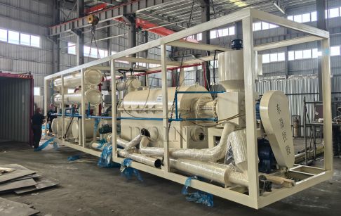 New breakthrough of DOING equipment: 1 ton of waste plastic continuous pyrolysis equipment was sent to South Korea