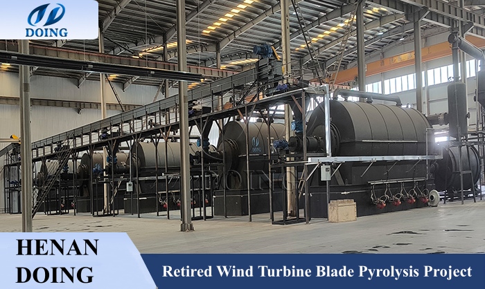 wind turbine blade recycling pyrolysis machine