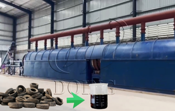 fully automatic used tire recycling pyrolysis plant in India