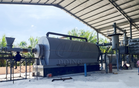 Semi-continuous tyre pyrolysis plant for sale
