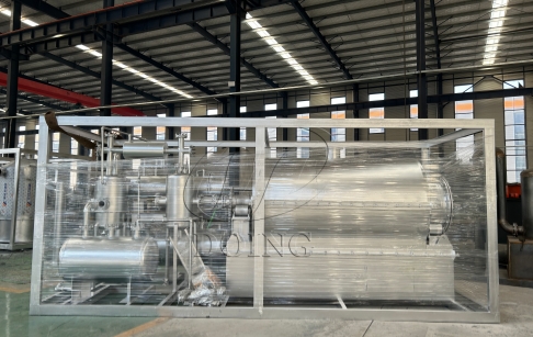 Skid-mounted waste tire plastic pyrolysis plant for sale