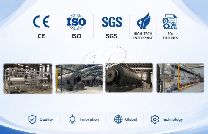 DOING pyrolysis machine certificates DOING CE certified pyrolysis machine