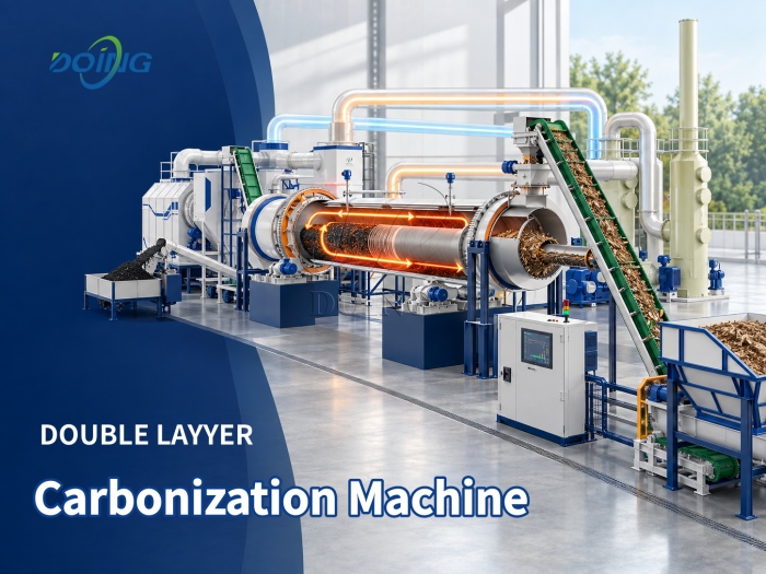 continuous biomass carbonization machine