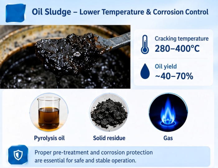 Oil sludge pyrolysis plant