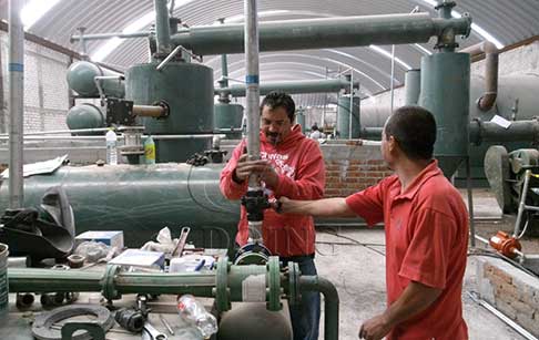 Mexico customer bought 6 sets waste tyre pyrolysis plant in 2013