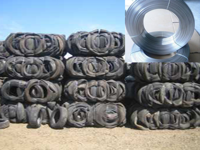 steel wire extracted from the waste tyre