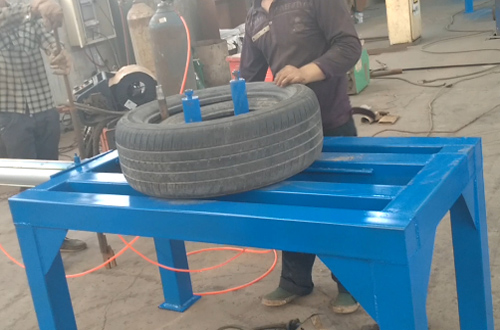 Tyre doubling machine runing video 