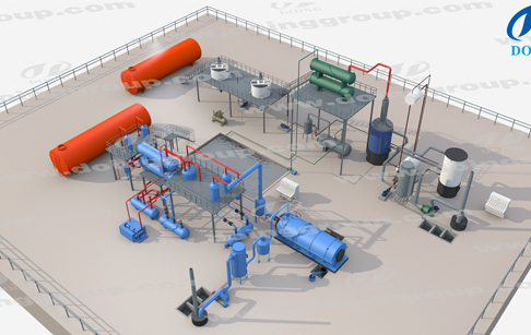 waste tyre and plastic pyrolysis plant