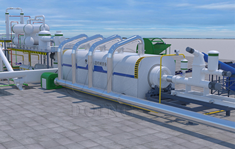 3D animated video of full continuous pyrolysis plant