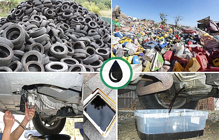 waste tire and waste plastic