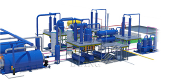 Batch type oil sludge pyrolysis plant