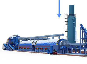 Continuous type waste plastic pyrolysis plant