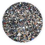 Crushed plastic