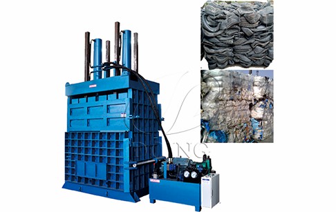 Tire plastic baler
