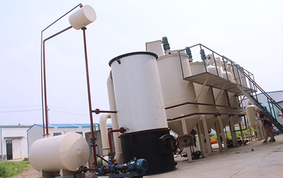 Waste plastic oil refining to diesel plant